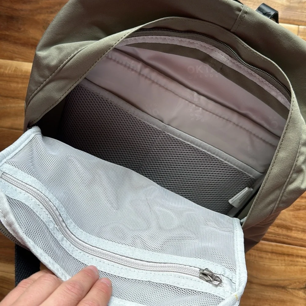 Okta Brands Green and Black Backpack Durable Everyday Use